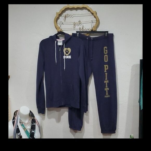 PINK + Pitt Collegiate Collection Size Small see pictures for flaw - Picture 2 of 10